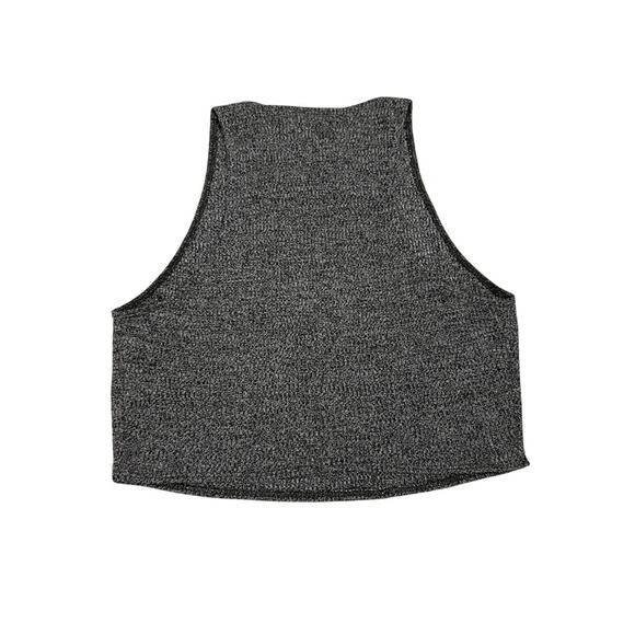 Hollister Gray High Neck Knit Cropped Tank Top Size Women's Medium - Picture 2 of 3
